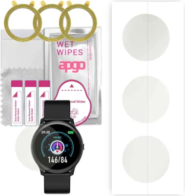 Produktbild von apgo 3 Stück Schutzfolie, Matt, kompatibel mit Smartwatch AW80 Smartwatch, Hydrogel Displayschutzfolie mit Positionierhilfe, Displayfolie, robust und kratzfest