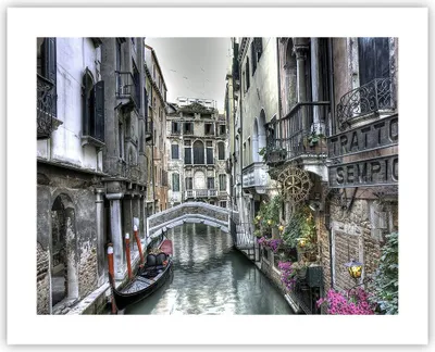 Produktbild von Poster - Poster ohne Rahmen - Venedig Brücke Wasser - 50x40 cm - Wand Bild - Wanddeko - Wandbilder - Kunstposter - Wandposter - Bilder - Kunstdruck - Wanddekoration - Wandbild - P2XAA50x40-3522