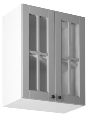 Immagine prodotto di Pensile in vetro LUMEA - larghezza 60 cm, grigio/bianco