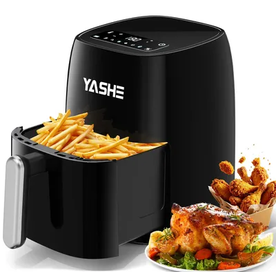 Heißluftfritteuse 4,2L, 1500W, 6 Programme, LED-Touchscreen, schwarz