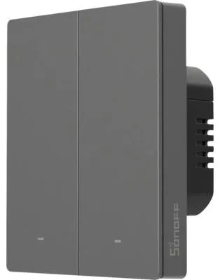 Image de Sonoff M5-1C-80W SwitchMan, interrupteur mural intelligent 2 voies, gris