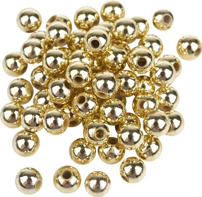 Produktbild von VBS Wachsperlen, Ø 6 mm, 60 Stück Gold