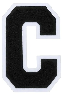 Chenille Buchstaben-Patch (C), 10,2 x 6,5 cm, zum Aufnähen oder Aufbügeln