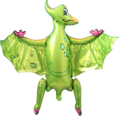 Obrázek produktu pro Folienballon 3D Dinosaurier mit beweglichen Beinen, 15 Grün ca. 80 x 55 cm