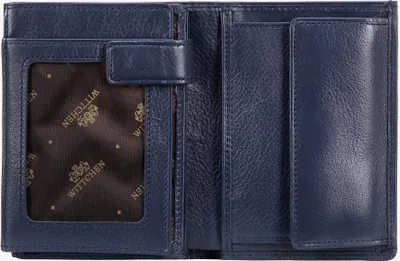Produktbild von Wittchen Herren-Geldbörse aus Leder, Marineblau, Naturleder