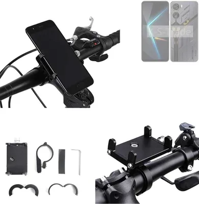 Produktbild von K-S-Trade Handyhalterung für das Fahrrad kompatibel mit Nubia Neo 5G Halter Lenkstange Fahrradhalterung Motorrad Bike Mount Befestigung Smartphone