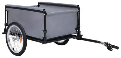 Zdjęcie produktu dla vidaXL Przyczepka rowerowa czarno-niebieska 65 kg