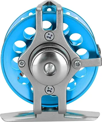 Obrázok produktu pre Vordere Eis Angelrad Fliege Vollmetall mit Entladungskraft Reelblue linke Hand