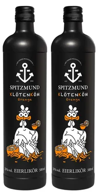 Produktbild von 2x Spitzmund Klötenköm Orange - Eierlikör mit Orangennote