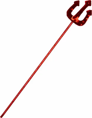 Produktbild von Pailletten-Dreizack Teufelsgabel rot 40cm - Einheitsgröße
