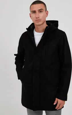 Produktbild von 11 Project PRKnud Herren Wintermantel Wollmantel Winterjacke gefüttert mit Kapuze