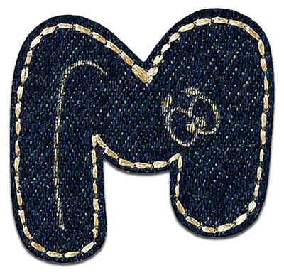 Produktbild von Buchstabe M 2.8x 3.2 cm: Alphabet Buchstabe Einzeln Auswählbar - Aufnäher, Bügelbild, Aufbügler, Applikationen, Patches, Flicken, Zum Aufbügeln
