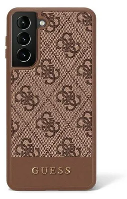 Produktbild von Original GUESS Case GUHCS23LG4GLBR passend für SAMSUNG S23 Ultra (4G Bottom Stripe / braun)