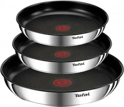 Obrázek produktu pro Tefal L8974s45 Sada hrnců 3 ks Stříbrná Stříbrná Jedna velikost