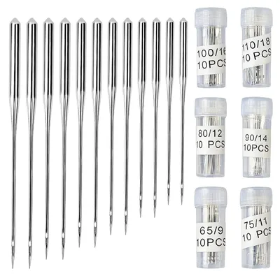 Nähnadeln 60er-Set, 6 Größen für Haushaltsnähmaschinen