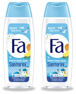 Produktbild von 2 x Fa Mediterranean Jewels Santorini Duschgel - 250 ml - Vorteilspackung - 2 Stücke