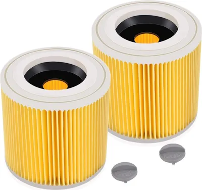Produktbild von 2x Staubsauger-Kartuschenfilter kompatibel mit Kärcher WD 2.200, WD 2500 M, WD 3.200, WD 3.300 M, WD 3.500 PFilter für Staubsauger