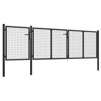 Zdjęcie produktu dla vidaXL Brama ogrodowa stalowa 400 x 100 cm antracytowa