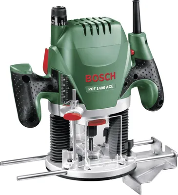 A Bosch POF 1400 ACE router is shown against a white background.