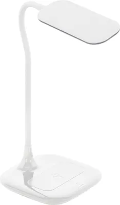 Produktbild von EGLO LED Tischlampe Masserie, 1 flammige Tischleuchte mit Touch, QI Ladestation, dimmbar, Schreibtischlampe, Minimalismus aus Kunststoff in Weiß