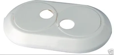 Produktbild von 5 Stück Doppel Heizungsrosetten  Heizungsmanschetten  weiß  20mm