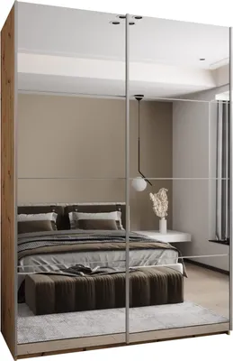 Produktbild von MEBLE KRYSPOL LUX 2 Schrank - 245,5x170x64cm - Artisan, Weiß, Silber