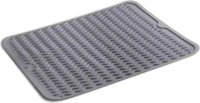 Image de Tapis de séchage pour vaisselle Ibili, silicone, 40x30 cm, gris