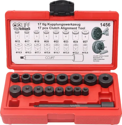 Produktbild von CCLIFE 17 tlg Universal Kupplung Zentriersatz Zentrierwerkzeug Zentrierdorn KFZ