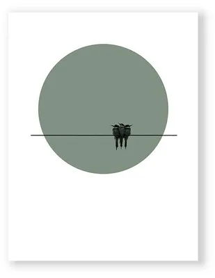 Immagine prodotto di Quadro decorativo da parete con uccelli, in stile scandinavo