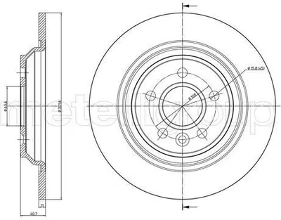 Produktbild von 2x METELLI Bremsscheibe 23-0992C für VOLVO V70 III (135) V60 (155 157) 41 0mm