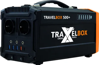 Produktbild von Cross Tools Akkubox Travelbox 500+ Powerstation 150000 mAh Li-Ion Schwarz