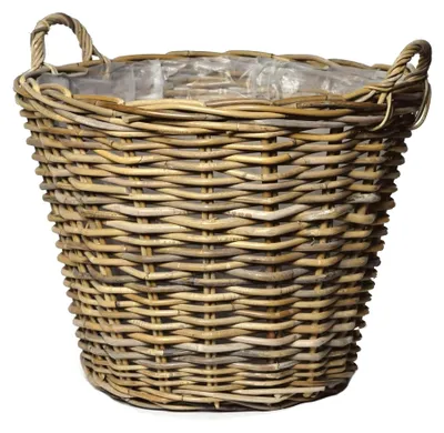 Produktbild von Pflanzkorb aus Weide in Natur - 45 cm - Blumenkorb Blumentopf Pflanztopf Übertopf für Garten Balkon Terrasse