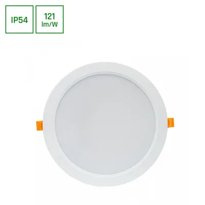Productafbeelding van Spectrum LED inbouwspot, downlight, model DURE 3, wit, rond, diameter 22 cm, IP54, 24W, 2900 lumen, traal wit, 4000K, 110°