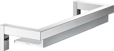Eck-Duschregal 34 cm, Aluminium verchromt, Wandmontage