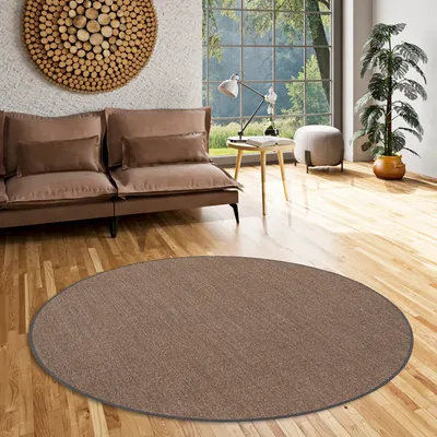 Produktbild von Sisal Natur Teppich Astra Grau Mix Rund, Größe:400 cm Rund