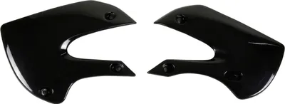 Productafbeelding van Koellichaafbescherming UFO PLAST, 2-delig. Bescherming voor de koellichaam, geschikt voor Kawasaki KLX KX 65 / 110 ccm, kleur: zwart