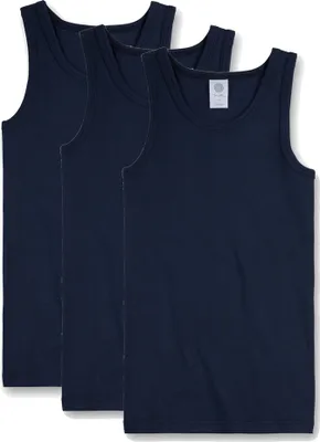 Produktbild von Sanetta Jungen-Unterhemd (Dreierpack) dunkelblau 140