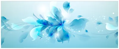 Produktbild von Wallario Wandbild aus Acryl, 125 x 50 cm, freischwebende Optik - Blaues Blumenbuket