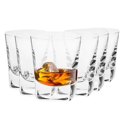 Obrázok produktu pre KROSNO Caro Sklenice na Whisky, Sada 6, 280 ml, Ručne Vyrobené
