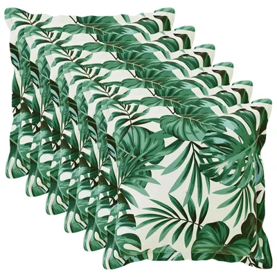 Produktbild von vidaXL Kissenbezug 6 stk. HOUTEN Blattmuster 80 x 80 cm Polyester