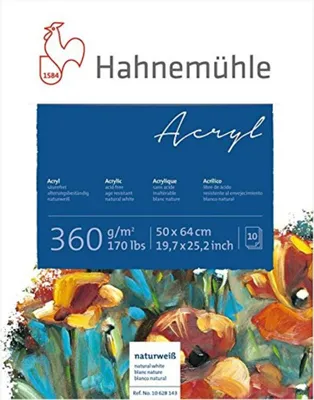 Produktbild von Hahnemühle Acryl 360 Block - 360 g/m² - 50 x 64 cm - 10 Blatt