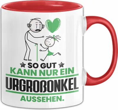 Produktbild von Urgroßonkel Geschenk Tasse So Gut Kann Nur Ein Urgroßonkel Aussehen Geschenkidee Kaffee-Becher (Rot)