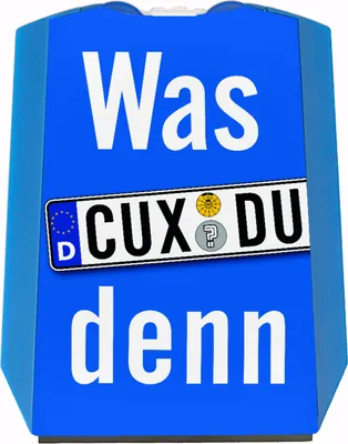 Produktbild von Was CUX DU denn? Parkscheibe mit Kennzeichenmotiv und 2 Einkaufswagenchips