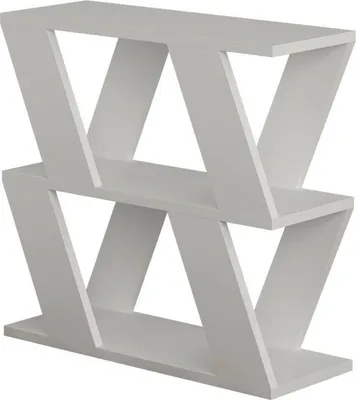 Produktbild von Wohnzimmertisch Dpipiton, Niedriger Wohnzimmertisch, Kaffeeregal, Couchtisch für Sofa, 60x22h57 cm, Weiß