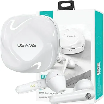 Immagine prodotto di Usams Cuffie Bluetooth 5.0 Tws Sdseries Wireless Bianco/Bianco Bhusd01