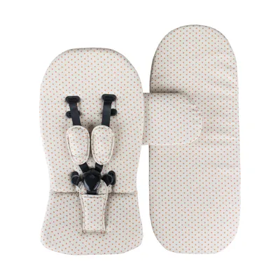 Produktbild von Mima Xari Farbset Sandy Beige für Kinderwagen mit Sitzeinlage, Sicherheitsgurten, Matratze und Winddecken-Oberteil