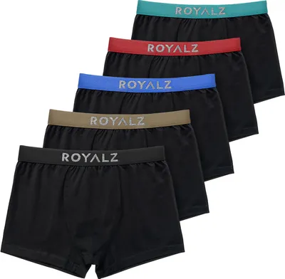 Produktbild von ROYALZ 5er Pack Boxershorts Herren "Lifestyle" Männer Unterhosen breiter Bund atmungsaktive Unterwäsche Men 5 Set (95 % Baumwolle / 5 % Elasthan)