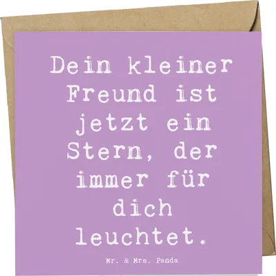 Produktbild von Mr. & Mrs. Panda Grußkarte Spruch Trauerbewältigung Haustierverlust - Lavendeltraum - Geschenk, Trost, Vertrauem, emotionaler Beistand, liebevolle Unterstützung