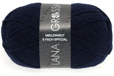 Produktbild von Lana Grossa - Meilenweit 6-fach 150g Unito 8963 nachtblau
