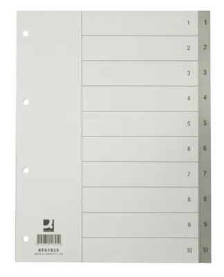 Produktbild von Connect KF01825, Grau, Polypropylen (PP), A4, 210 mm, 297 mm, 10 Stück(e)